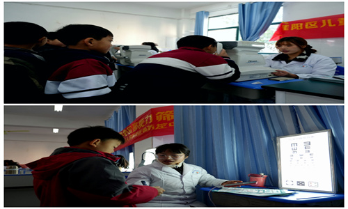 关爱学生视力，视力筛查走进我校 